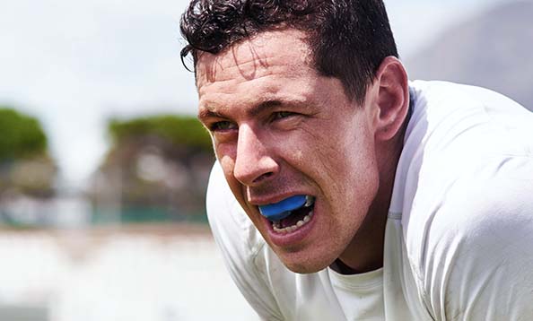 Man wearing mouthguard